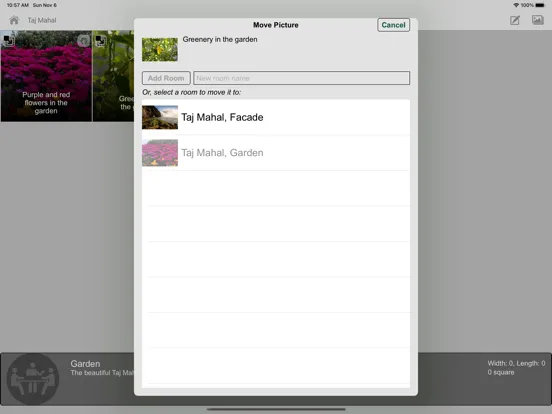Capturas de tela do Event Sites iPad 