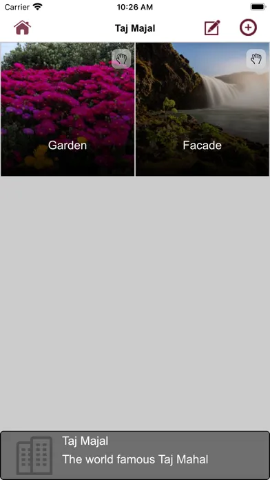 Capturas de tela do Event Sites
