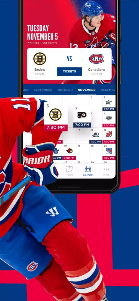 Ảnh chụp màn hình của Montréal Canadiens