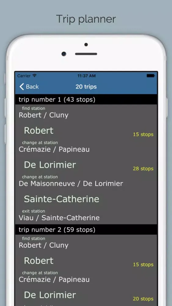 Montreal Travel - Bus & Train Guide应用截图