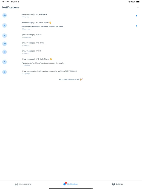 MontyChat Agent iPad 应用截图