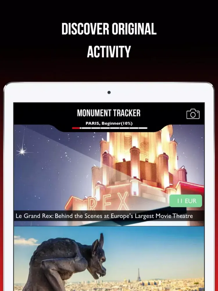 Zrzuty ekranu Nîmes Guide Monument Tracker iPad 
