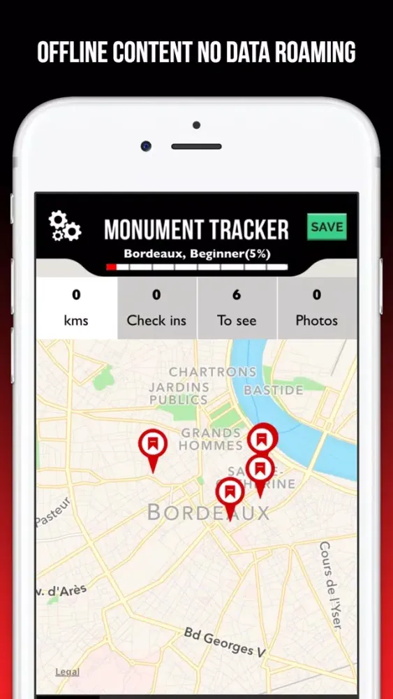 Zrzuty ekranu Nîmes Guide Monument Tracker