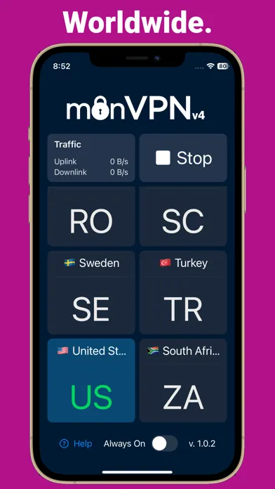 Tangkapan skrin VPN & Proxy Unlimited - monVPN