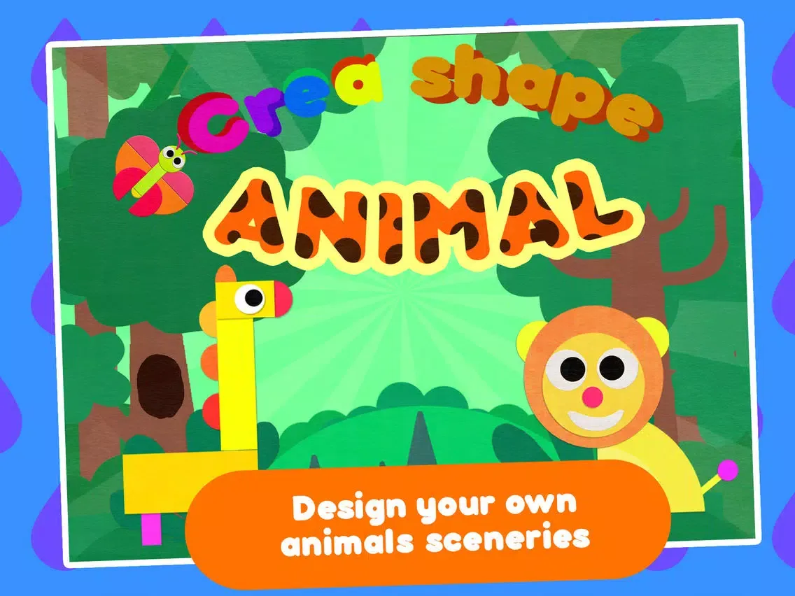 Ảnh chụp màn hình của Crea World Animal – create and play – creative art studio for kids with cute jungle and forest animals iPad 
