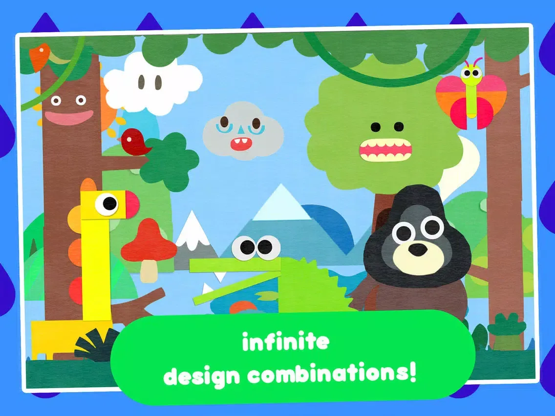 Ảnh chụp màn hình của Crea World Animal – create and play – creative art studio for kids with cute jungle and forest animals iPad 
