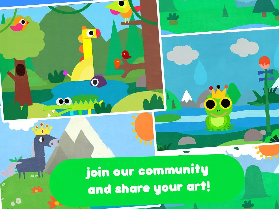 Ảnh chụp màn hình của Crea World Animal – create and play – creative art studio for kids with cute jungle and forest animals iPad 