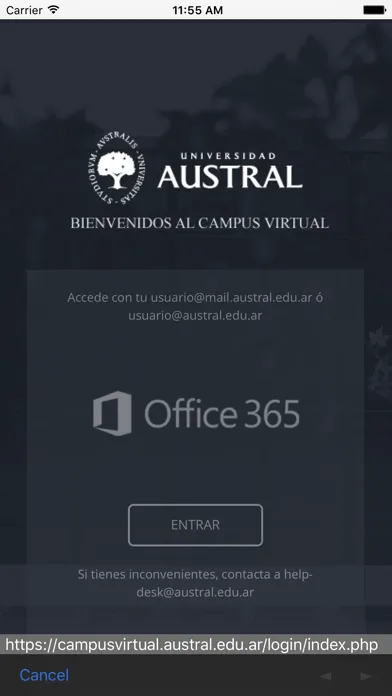 ภาพหน้าจอของ Campus Virtual Univ. Austral