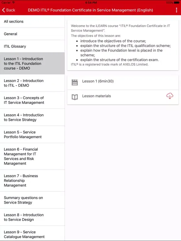 iLEARN LMS iPad 应用截图