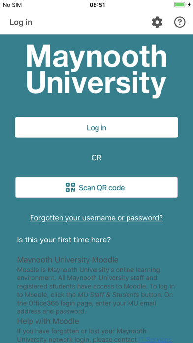 Ảnh chụp màn hình của Maynooth University Moodle