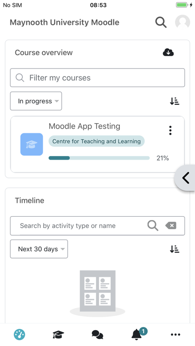 Ảnh chụp màn hình của Maynooth University Moodle
