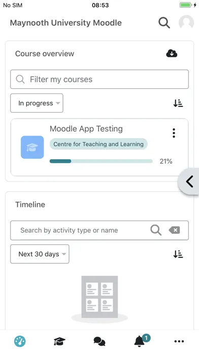Captures d'écran de Maynooth University Moodle