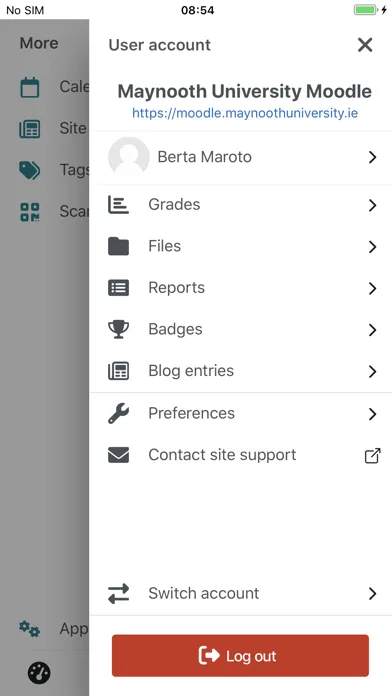 Captures d'écran de Maynooth University Moodle