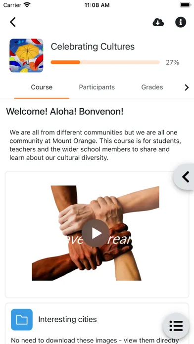Screenshot di Moodle