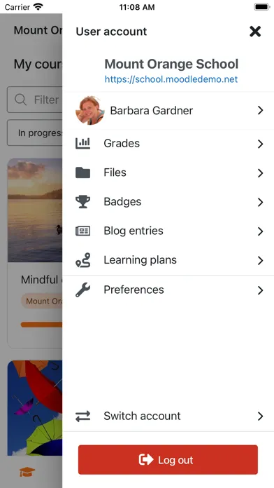 Screenshot di Moodle