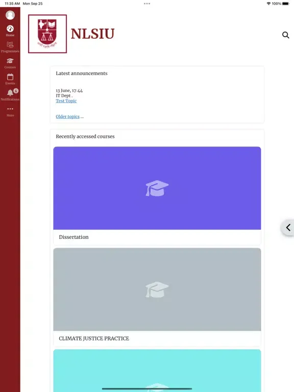 NLSIU iPad  স্ক্রিনশট