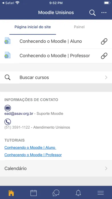 Moodle Institucional Unisinos スクリーンショット