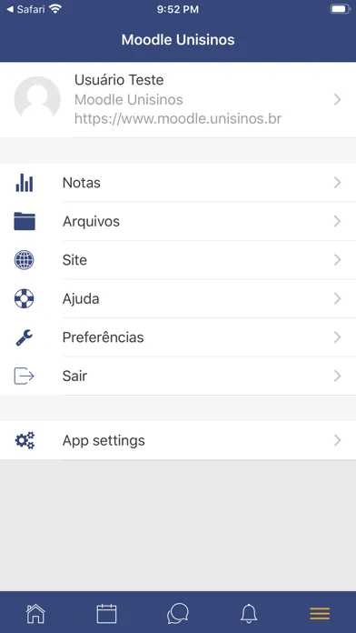 Moodle Institucional Unisinos スクリーンショット
