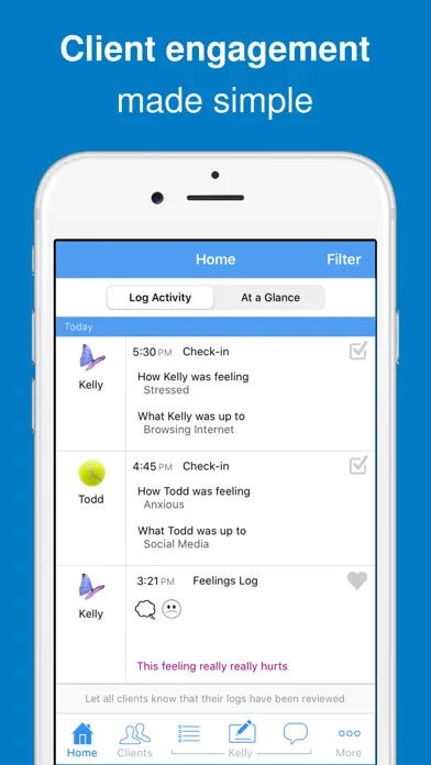 Screenshot di MoodLinks for Clinicians