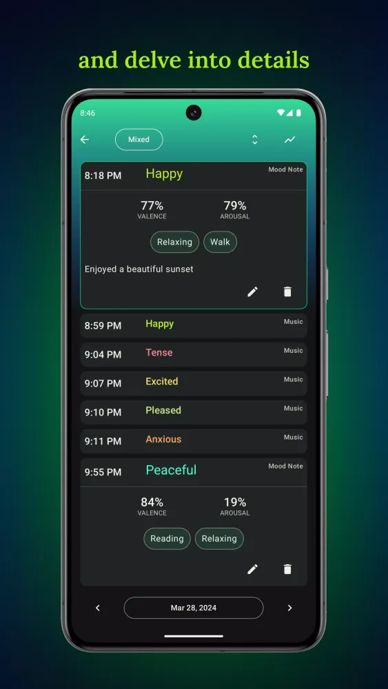 Moodset - Mood Tracker Screenshots