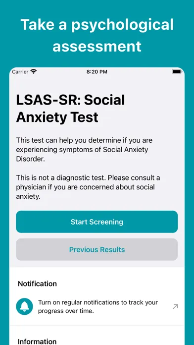 Social Anxiety Test Screenshots