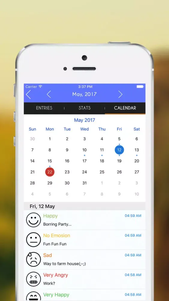 Screenshot di Moodly Tracker - a mood minder