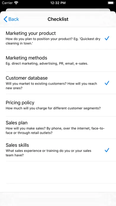 Zrzuty ekranu Business Plan