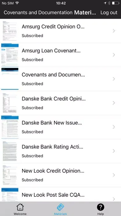 Capturas de tela do Moody's Analytics Classmate