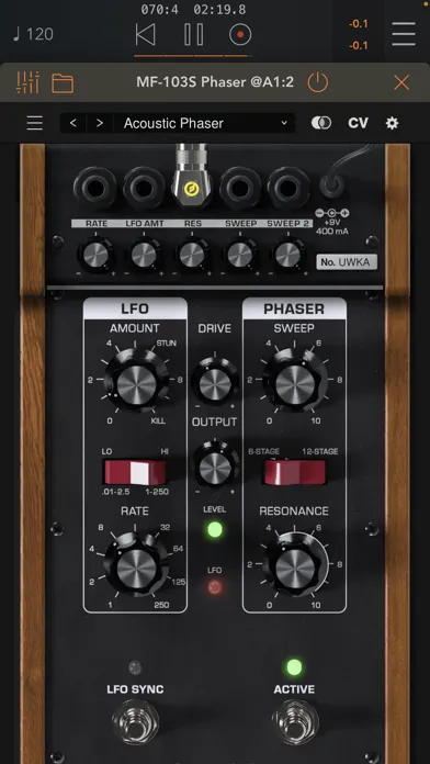 MF-103S 12-Stage Phaser スクリーンショット
