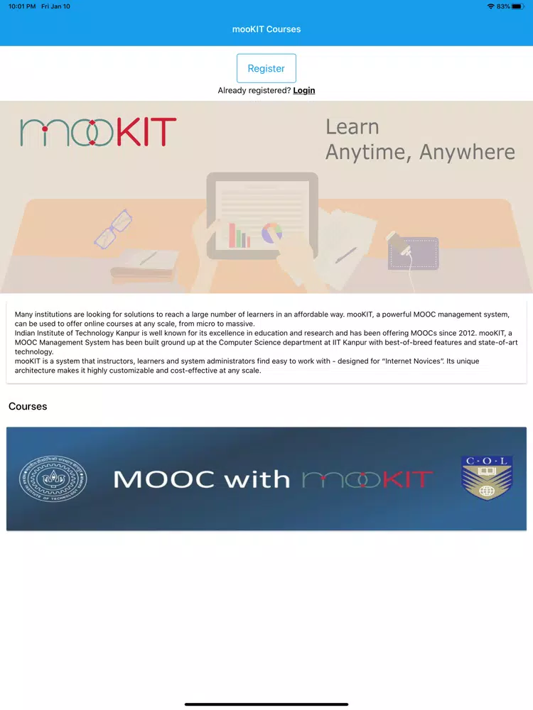 mooKIT Courses iPad  স্ক্রিনশট