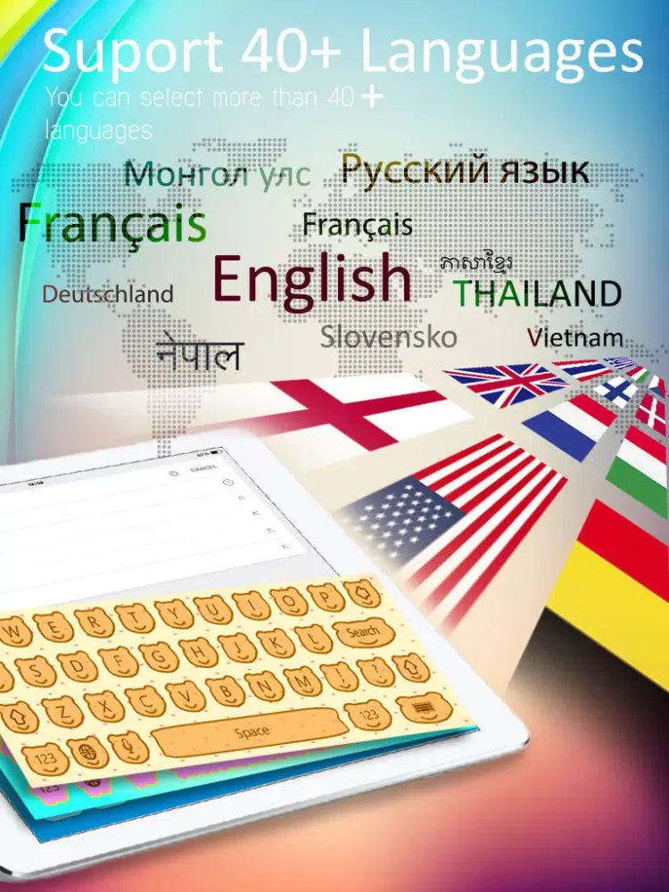 Tangkapan skrin Keyboard Color Full iPad 