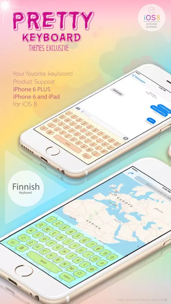 Capturas de pantalla de PrettyKeyboard ThemesExclusive Finnish language
