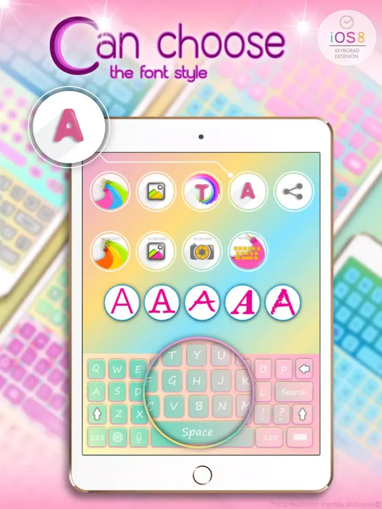 PrettyKeyboard ThemesExclusive Mongolia language iPad  Screenshots