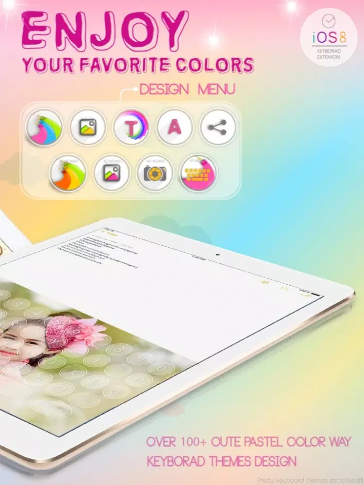 PrettyKeyboard ThemesExclusive Spanish language iPad  スクリーンショット