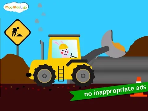 ภาพหน้าจอของ Construction Vehicles - Digger, Loader Puzzles, Games and Coloring Activities for Toddlers and Preschool Kids iPad 