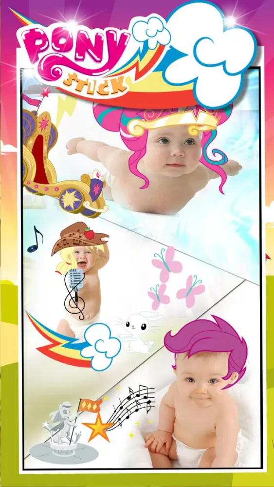 Manga & Anime Sticker Camera Pony "Photo Booth Dress Up in Style For Rainbow" Screenshots