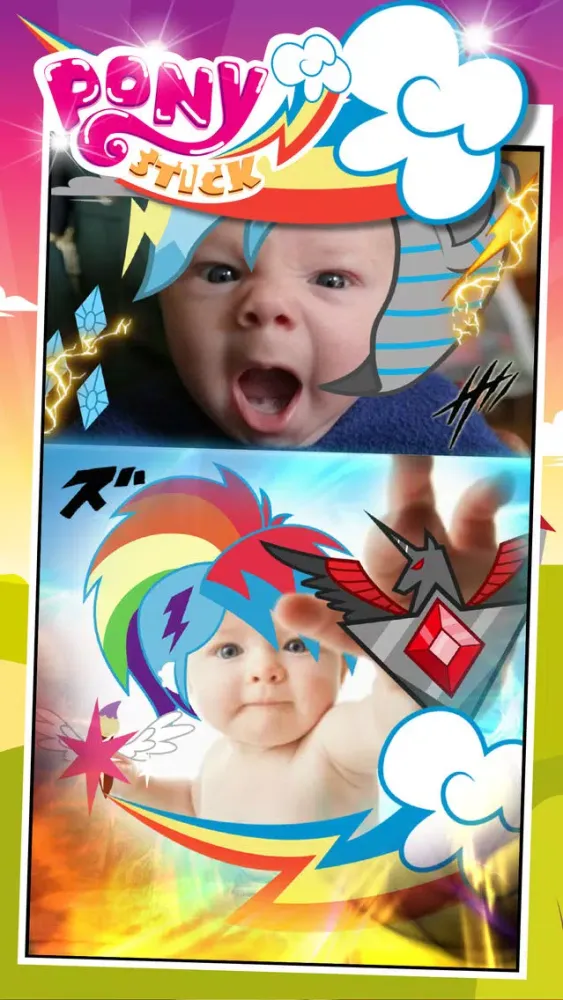 Manga & Anime Sticker Camera Pony "Photo Booth Dress Up in Style For Rainbow" Screenshots