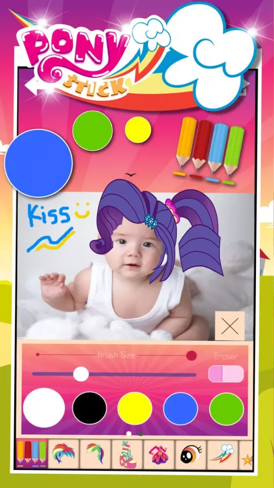 Manga & Anime Sticker Camera Pony "Photo Booth Dress Up in Style For Rainbow" Screenshots