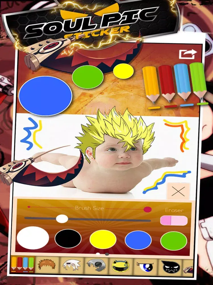 Manga & Anime Soul Pic Sticker Camera : Photo Booth Super Dress Up For Hero Style iPad  سکرین شاٹس