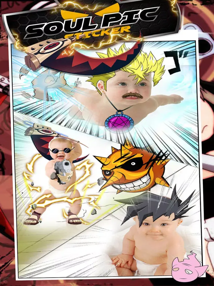Manga & Anime Soul Pic Sticker Camera : Photo Booth Super Dress Up For Hero Style iPad  سکرین شاٹس