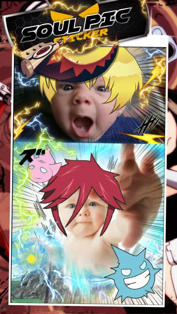 Manga & Anime Soul Pic Sticker Camera : Photo Booth Super Dress Up For Hero Style سکرین شاٹس
