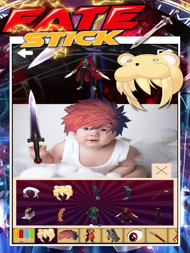 Capturas de pantalla de Manga & Anime Fate Sticker Camera : My Cute Fashion Dressup For Teens Edition iPad 