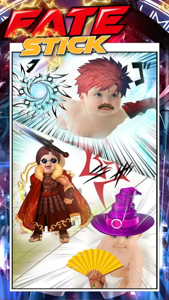 Capturas de pantalla de Manga & Anime Fate Sticker Camera : My Cute Fashion Dressup For Teens Edition