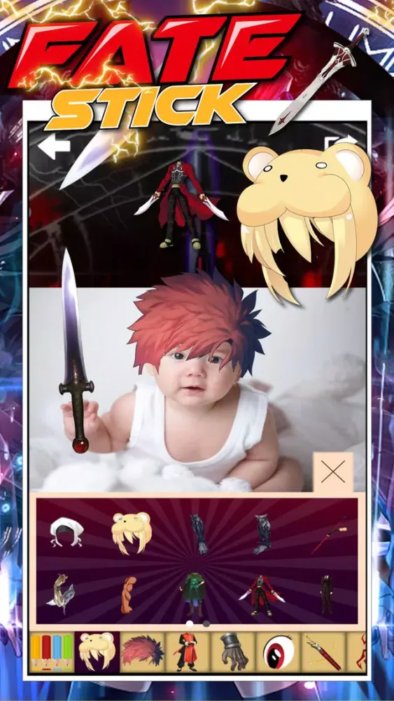 Capturas de pantalla de Manga & Anime Fate Sticker Camera : My Cute Fashion Dressup For Teens Edition