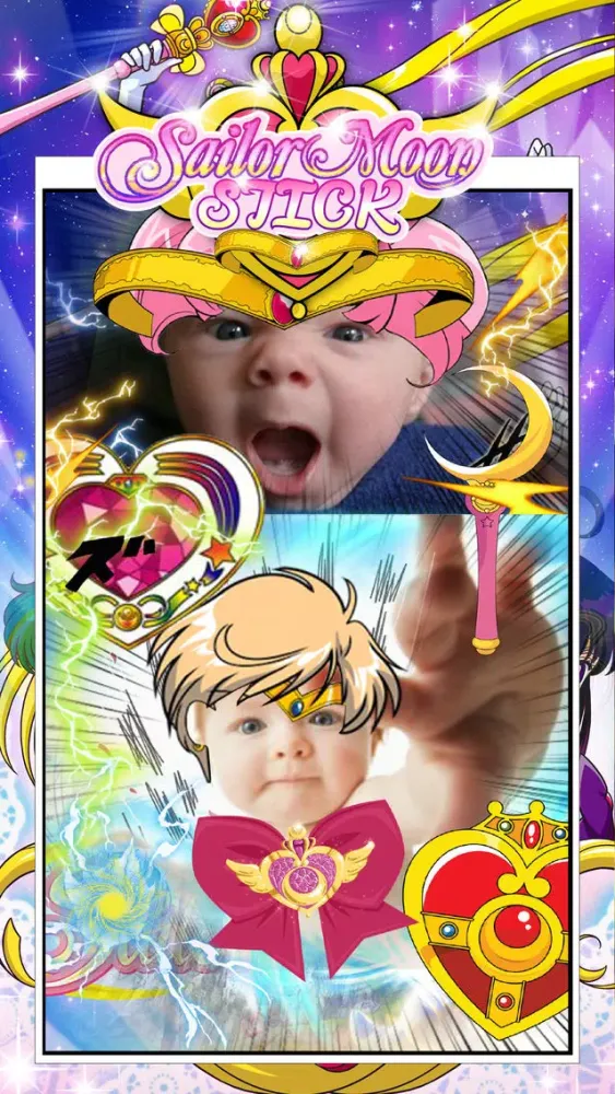 Tangkapan skrin Manga & Anime Sailor Sticker Camera : Pretty Crystal Photo Dress Up For Sailor Moon