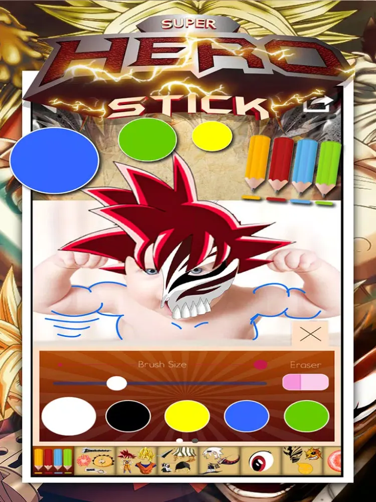 صور Anime & Manga All Super Star Hero Stick Photo Dress Camera iPad 