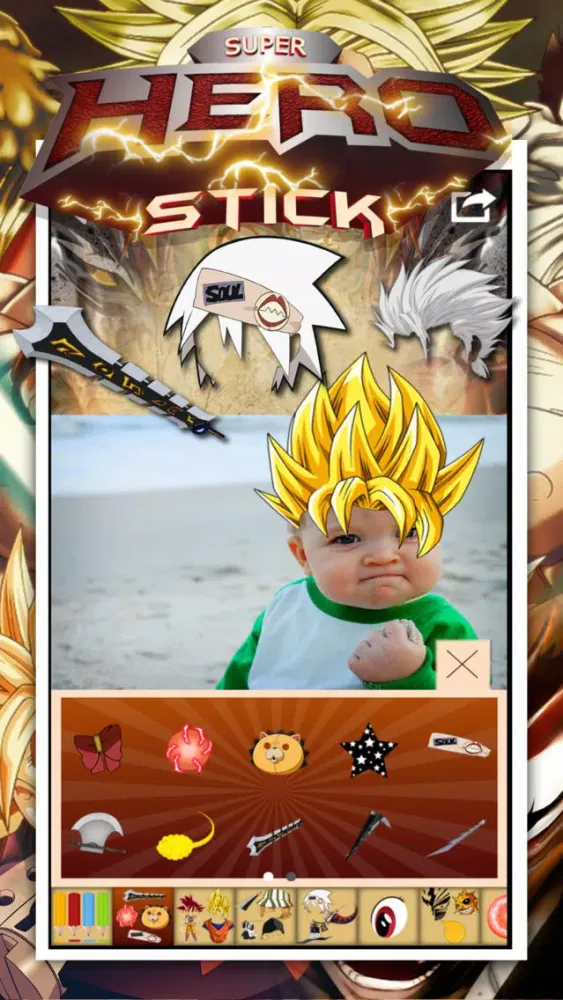 صور Anime & Manga All Super Star Hero Stick Photo Dress Camera