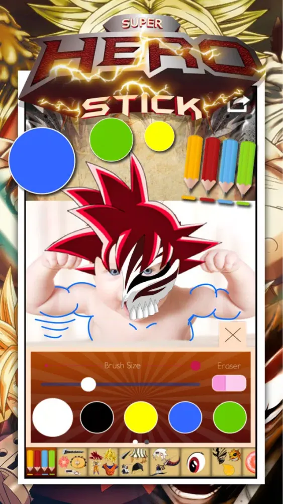 صور Anime & Manga All Super Star Hero Stick Photo Dress Camera