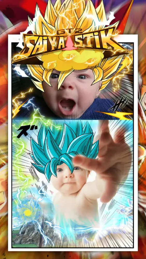Capturas de tela do Anime & Manga Goku Saiyan Sticker Camera