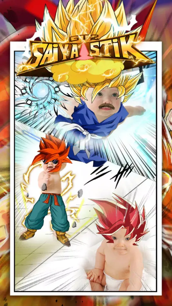 Capturas de tela do Anime & Manga Goku Saiyan Sticker Camera